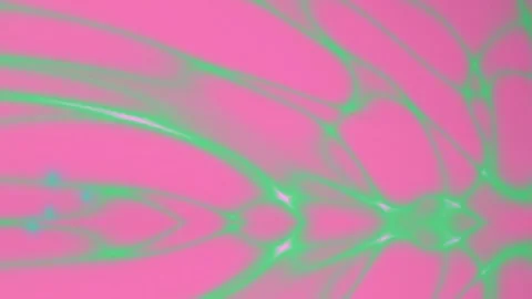 Abstract Neon Pink Green Pattern Moving Across Screen in Fluid Fluid Art Stock Footage 337887366