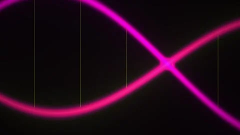 Abstract Neon Pink Infinity Loop Animation on Dark Background. Stock Footage 340524114