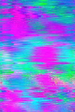 Abstract neon pink interlaced digital Distorted Motion glitch effect background Illustrazione stock