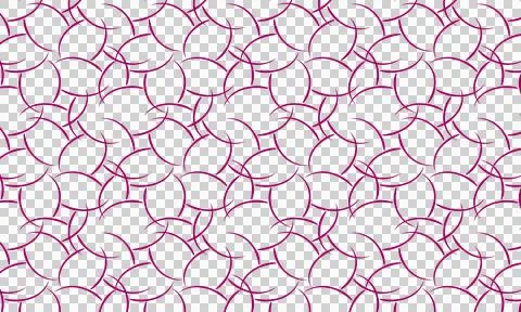 Abstract neon pink interlocking circles grid background Stock Illustration