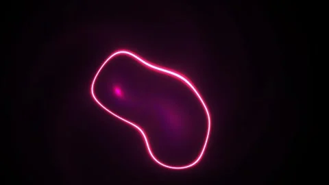 Abstract Neon Pink Light Trails Morphing Into Geometric Shapes. Stock Footage 340524142