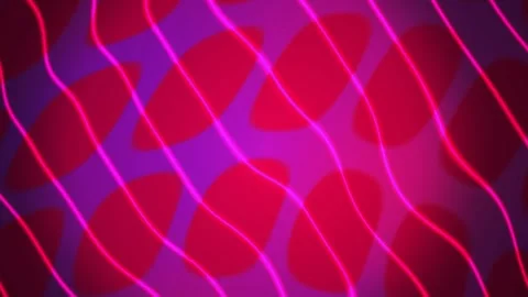 Abstract Neon Pink Wavy Lines Flowing Across Glowing Purple Motion Graphic .. Stock Footage 344718323