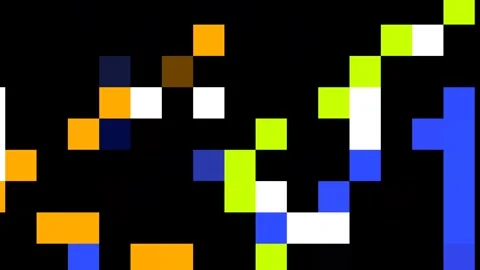 Abstract Neon Pixel Glitch Animation Clip Video stock 331715095