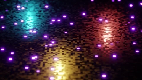 Abstract Neon Pixel Wave Light Trails 4K Loop Stock Footage 340833903