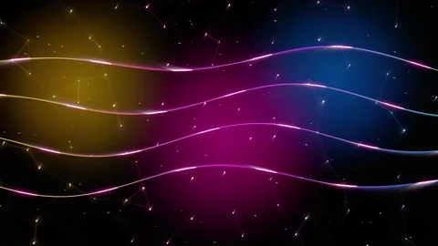 Abstract Neon Plexus Nebula Flow Seamless Loop Stock Footage 344090475