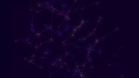 Abstract Neon Plexus Network Loop Animation Stock Footage 346115813