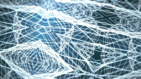 Abstract neon plexus style shape Stock Footage 103941773