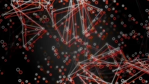 Abstract Neon Polygon Network Animated Background Stock-Footage 331446930