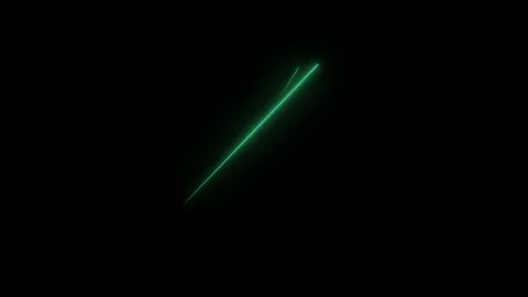 Abstract neon polygons in black space. Lasers lines moving in a circle Video stock 89845864