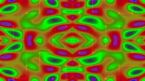 Abstract Neon Psychedelic Wave Background Seamless Digital Wallpaper Pattern Stock Footage 339790155