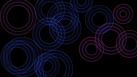 Abstract Neon Pulsar Equilibrium Seamless motion Loop Stock Footage 341721818