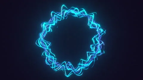 Abstract neon pulsating lines motion graphics Stock-Footage 135154116