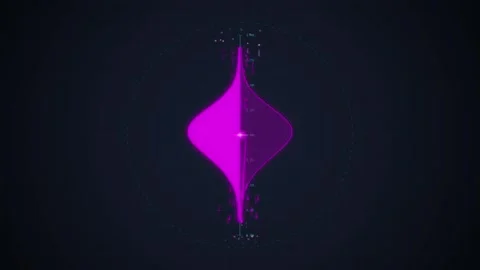 Abstract Neon Purple Data Visualization: Futuristic Digital Flow and Analytic Stock Footage 348423999