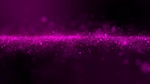 Abstract Neon Purple Fluid Particles Animation. Shining Dust. 4K Stock Footage 204010239