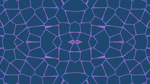 Abstract Neon Purple Geometric Network Pattern Vidéo 332126528