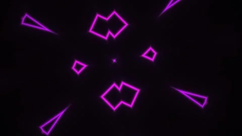 Abstract Neon Purple Geometric Square Pattern Motion Background. Stock Footage 341807432