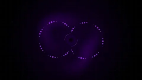 Abstract neon purple glowing digital circle background for futuristic tech .. Stock Footage 344248765