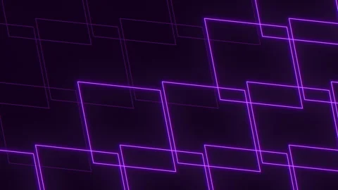Abstract neon purple glowing rectangles background with futuristic geometric Stock-Footage 330089296