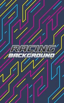 Abstract Neon Racing Background Pattern Illustration Illustrazione stock