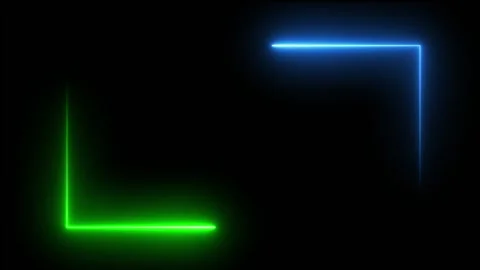 Abstract neon rectangle frame screen animation isolated on black background Stock-Footage 320252044
