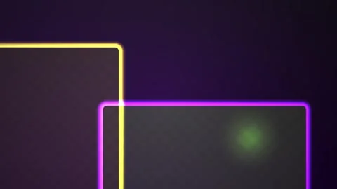 Abstract Neon Rectangles Moving Across Dark Background Motion Graphics. Stock Footage 341802947