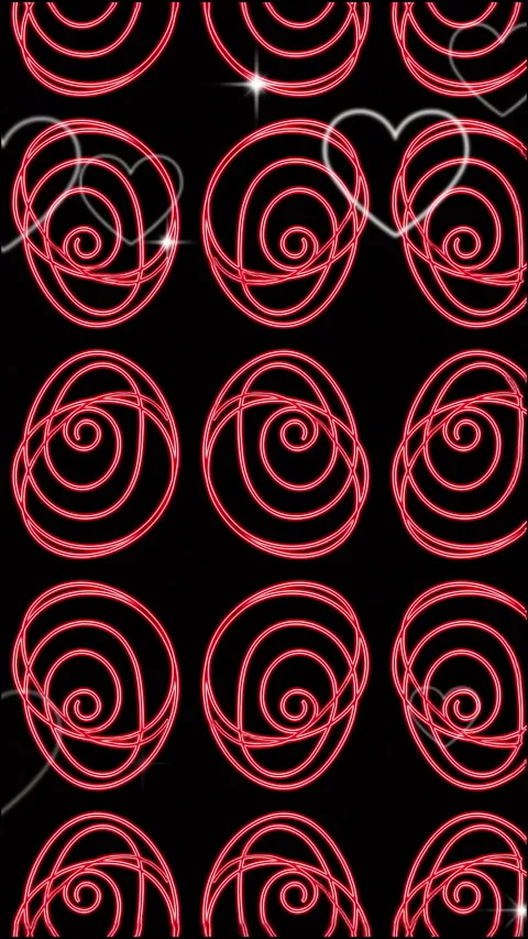 Abstract neon red roses and hearts animation background 스톡 동영상 341673717