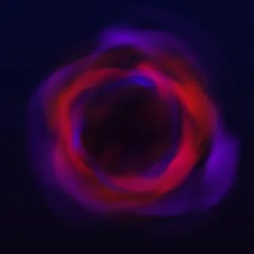 Abstract neon red-violet cloud of hazy halo on a dark isolated background. Stock Illustration