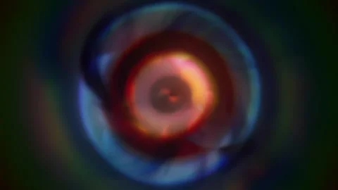 Abstract Neon Ring Background With Red Orange Core and Blue Halo Stock-Footage 332303808