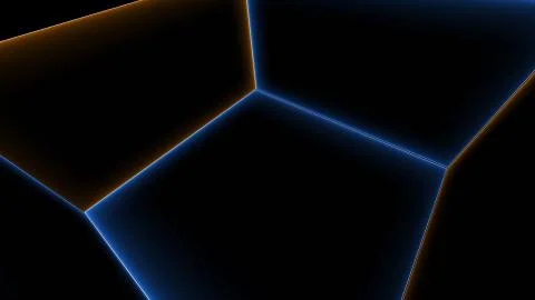 Abstract neon room, computer generated. 3d rendering abstract backdrop with Stock Illustration
