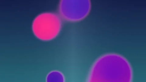 Abstract Neon Shapes Floating in Dim Blue Gradient Setting Vídeos de archivo 328587999