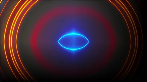 Abstract neon shapes in kaleida, computer generated. 3d render of geometry Stock Footage 142885615