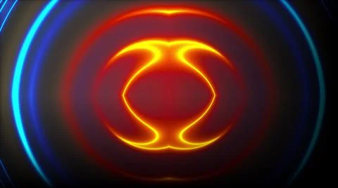 Abstract neon shapes in kaleida, computer generated. 3d render of geometry 스톡 일러스트