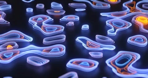 Abstract Neon Shapes Loop Stock Footage 127417064