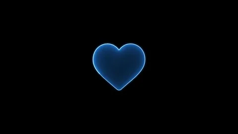 Abstract neon shine love icon animation with black background. Stock Footage 299566113