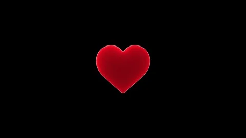 Abstract neon shine love icon animation with black background. Stock Footage 299566117