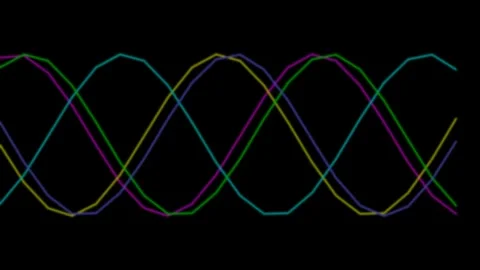 Abstract neon sine wave background graphic equalizer sound visualizer Stock Footage 339773125