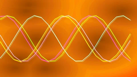 Abstract neon sine wave equalizer graphic for futuristic data flow background Stock Footage 336776804