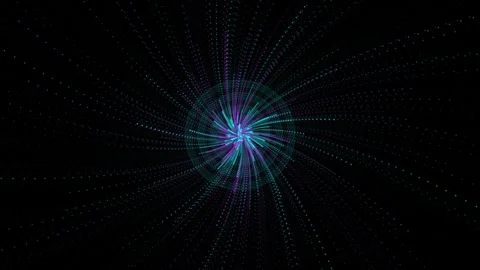 Abstract Neon Singularity Flux 4K Seamless Loop Stock Footage 343209363