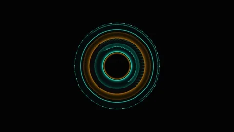 Abstract Neon Singularity Pulse Seamless motion Loop with solid theme Stock-Footage 343202479