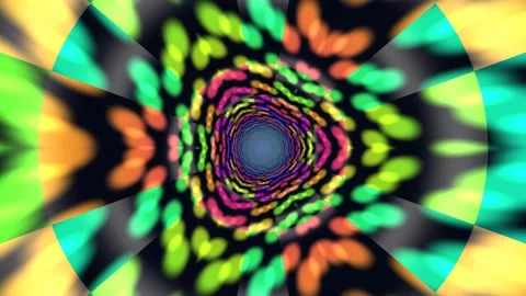 Abstract Neon Space Tunnel Background Seamless Loop Stock Footage 342345043