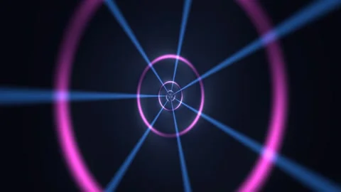 Abstract Neon Space Tunnel Background Seamless Loop Stock Footage 342417182