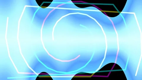 Abstract Neon Spiral Background with Retro Synthwave Gradient Animation 스톡 동영상 336771765