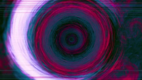 Abstract neon spiral vortex background in dark digital animation seamless loo Stockbeeldmateriaal 342046302