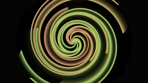 Abstract neon spiral vortex motion graphic with rotating yellow and green l.. 스톡 동영상 341842831