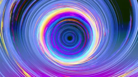 Abstract neon spiral vortex tunnel in digital stop motion style seamless lo.. Stock Footage 342046333