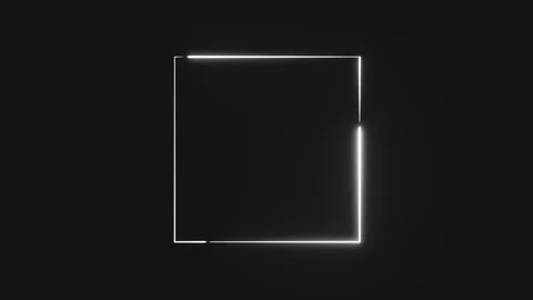 Abstract neon square frame. Stock Footage 113578396