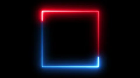 Abstract neon square frame motion video. 動画素材 332090323