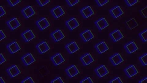 Abstract neon square pattern background with glowing geometric shapes Stockbeeldmateriaal 330086561