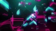 Abstract Neon Squares Stock Footage