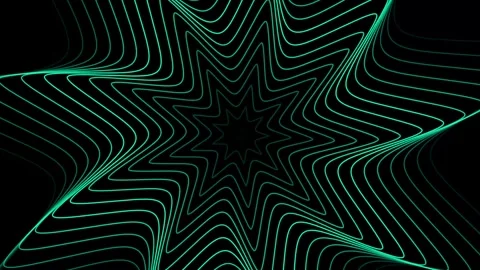 Abstract neon star lines animation against black background for modern visual Stock Footage 320103392